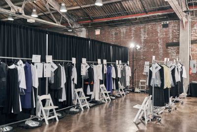 Empty backstage area