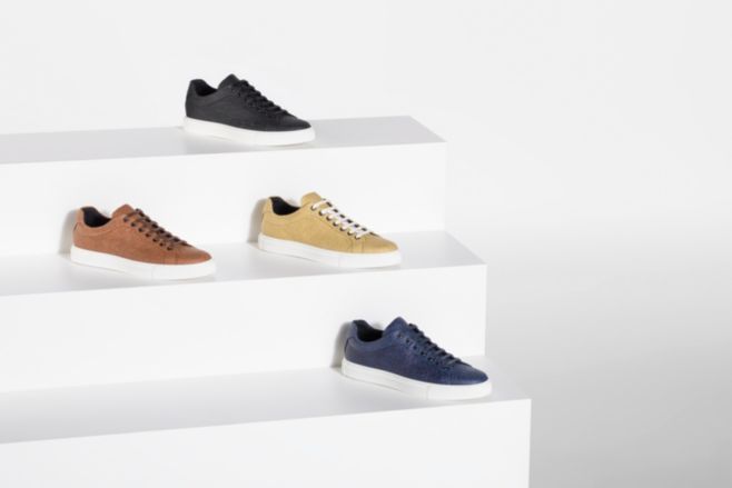 Black sneakers by BOSS and Piñatex®