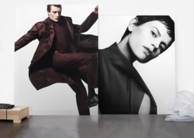 Models wearing outfits from BOSS