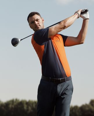 Martin Kaymer wearing BOSS Premium Golf Collection