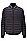 针织衣领和条纹细节装饰的轻盈羽绒夹克外套,  001_黑色