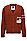 RUSSELL联名徽标图案装饰宽松版型棉质中性开衫,  247_Open Brown