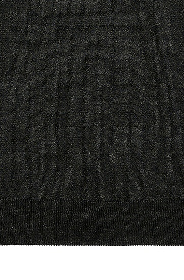 BOSS 博斯宽松版型羊毛混纺 V 领毛衣,  710_Gold