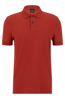 BOSS - Regular-fit polo shirt with logo embroidery