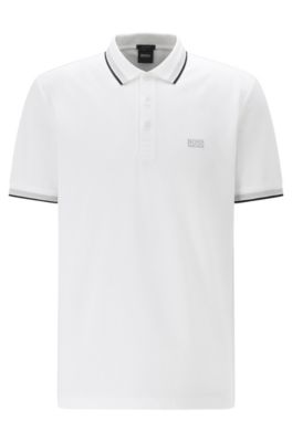 Lydighed amme I udlandet BOSS - Regular fit polo shirt with three-button placket