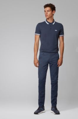 hugo boss navy blue polo shirt