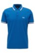 Regular fit polo shirt with three-button placket, Blue