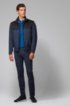 Regular fit polo shirt with three-button placket, Blue