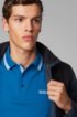 Regular fit polo shirt with three-button placket, Blue