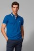 Regular fit polo shirt with three-button placket, Blue