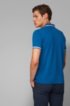 Regular fit polo shirt with three-button placket, Blue
