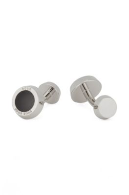 hugo boss silver cufflinks