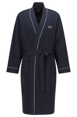 white jersey dressing gown