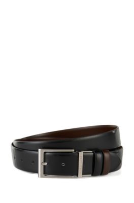 BOSS - Reversible belt in smooth leather