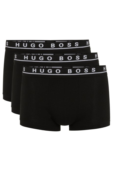 Boss 3 Pack Of Boxer Shorts In Stretch Cotton Boxer 3p Bm