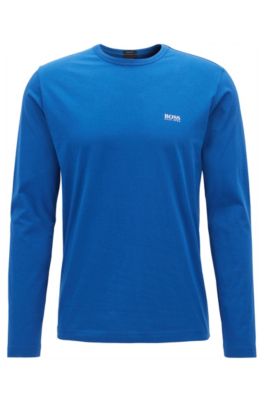 T-shirt épais à coupe décontractée à manches longues en Noir