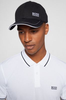 Cotton-twill cap with lasered logo closure