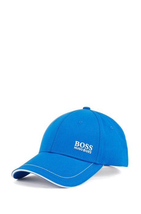 Baseball cap in cotton twill with embroidered logo , Blue