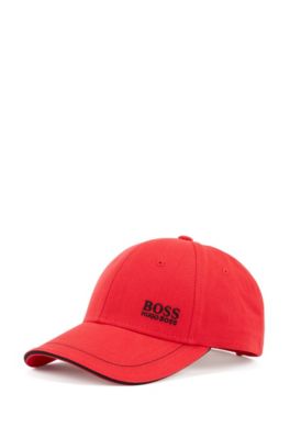 red hugo boss hat