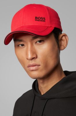 red hugo boss hat