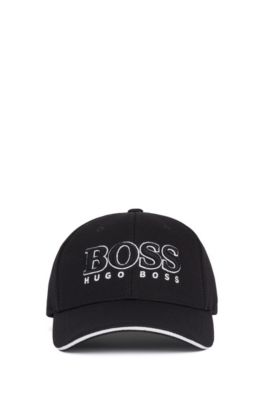 BOSS - Logo-embroidered cap in stretch 