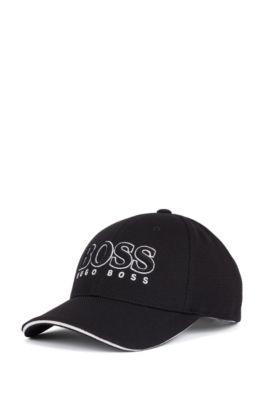 BOSS - Logo-embroidered cap in stretch 