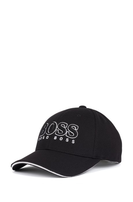 Baseball cap in technical piqu&eacute; , Black