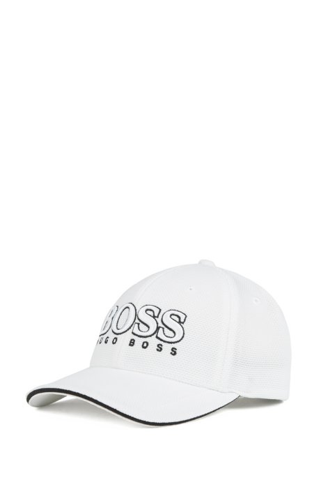 Baseball cap in technical piqu&eacute; , White