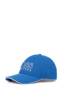 BOSS - Gorra con logo bordado en piqué con elástico