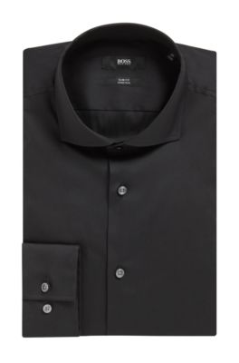 BOSS - Slim-fit shirt in cotton-blend 