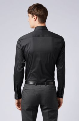 camisa negra hugo boss