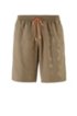 Swim shorts in brushed technical fabric, Dark Brown