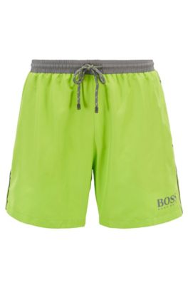 green hugo boss swim shorts