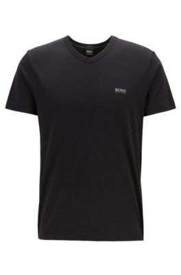 Boss Men's Teevn Regular-Fit V-Neck Cotton T-Shirt - Black