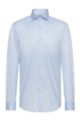 Slim-fit shirt in cotton poplin , Light Blue