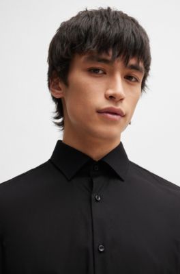 Visita lo Store di BOSSGemelli per camicia Hugo modello E-logo in acciaio nero Elegante Finemente Intagliato a Mano 