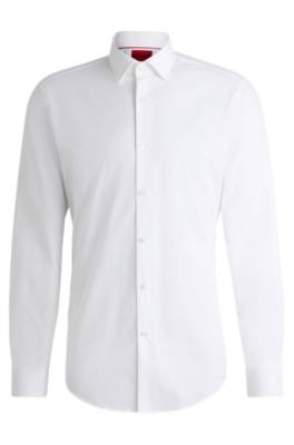Hugo Slim-fit Shirt In Easy-iron Cotton Poplin