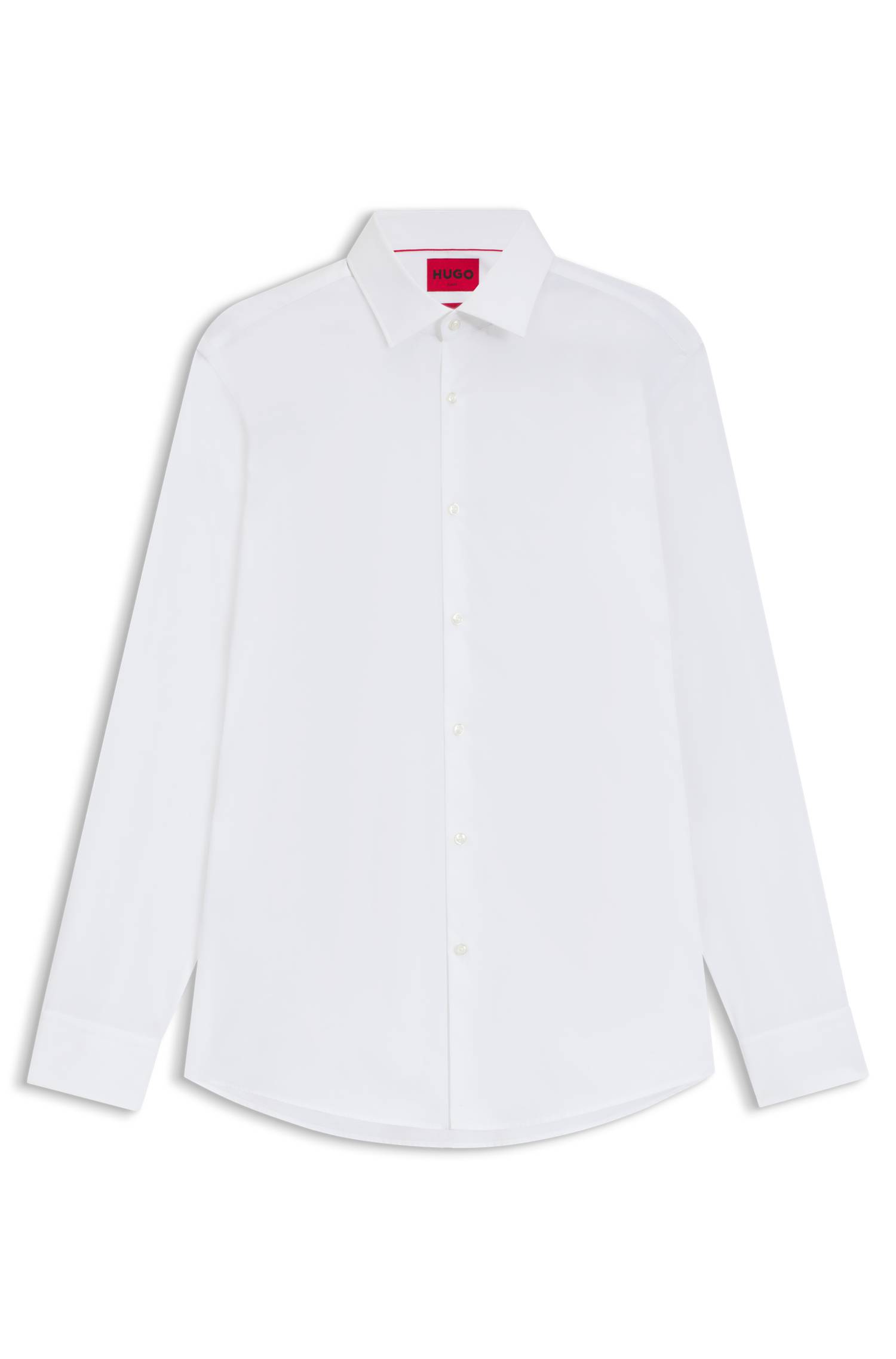 Hugo Slim-fit shirt in easy-iron cotton poplin skjortor & blusar herr – bild 4