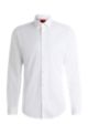 Slim-Fit Hemd aus bügelleichter Baumwoll-Popeline, Weiß