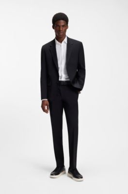 Slim-Fit Hemd aus b&uuml;gelleichter Baumwoll-Popeline, Wei&szlig;