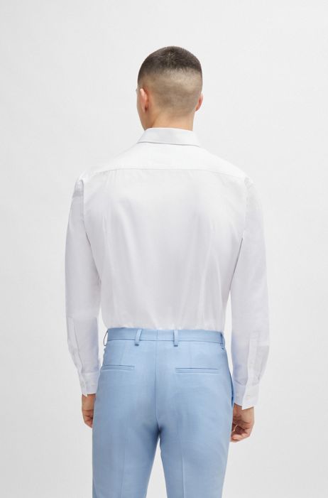 HUGO BOSS Uomo Abbigliamento Camicie Camicie eleganti Camicia slim fit in popeline di cotone facile da stirare 