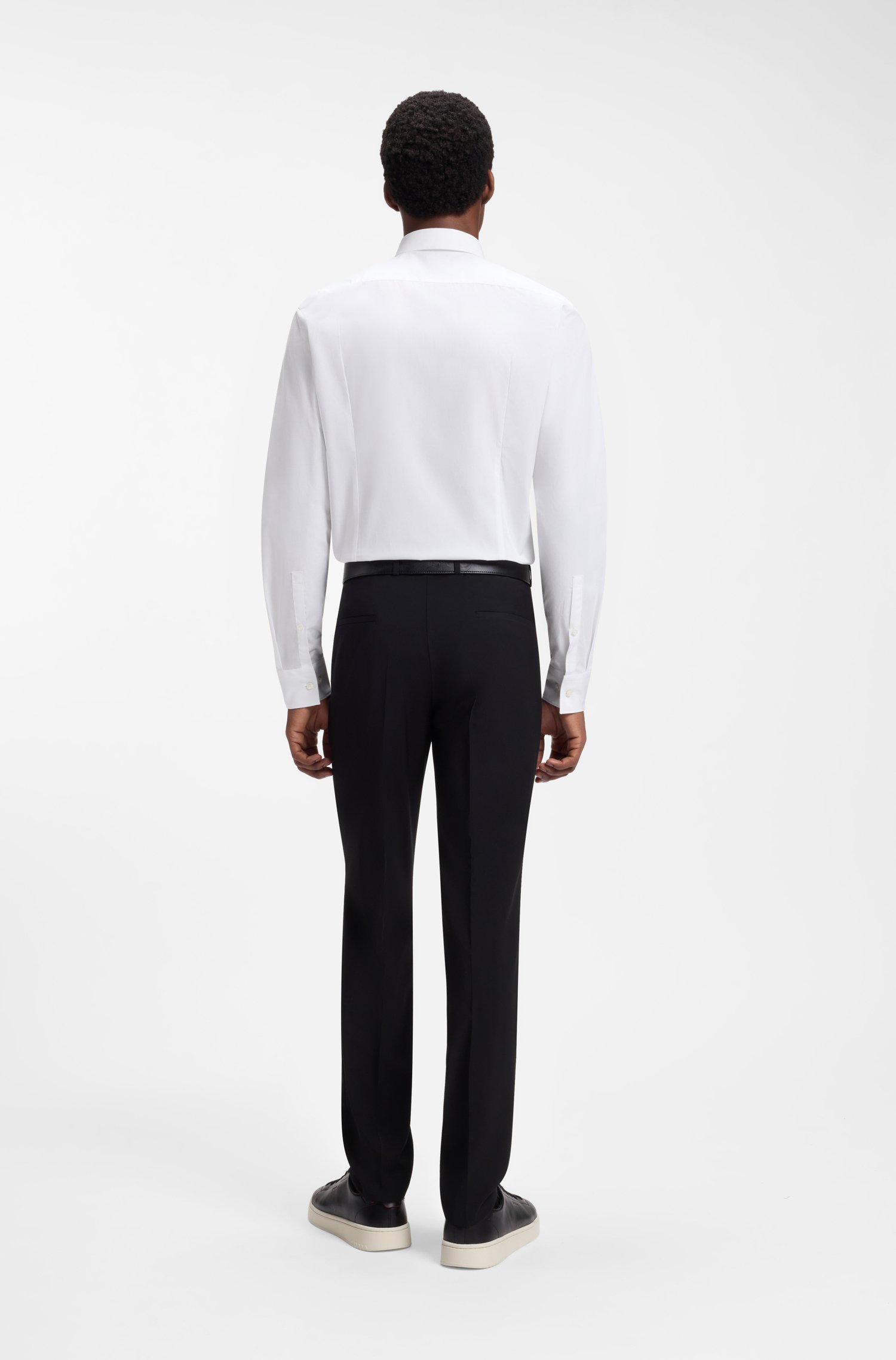 Hugo Slim-fit shirt in easy-iron cotton poplin skjortor & blusar herr – bild 3