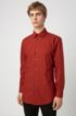 Slim-fit business shirt in cotton poplin, Brown