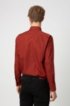 Slim-fit business shirt in cotton poplin, Brown