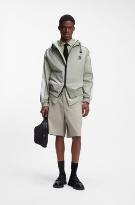 Slim-fit shirt in easy-iron cotton poplin, Light Green