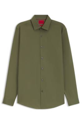 Hugo Slim-fit shirt in easy-iron cotton poplin kostymskjortor herr – bild 4