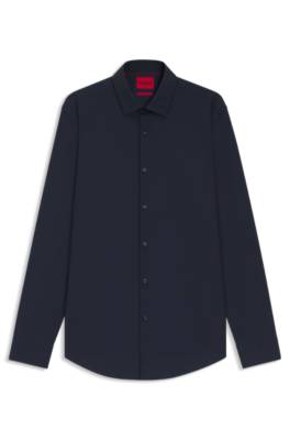 Slim-fit shirt in easy-iron cotton poplin 1