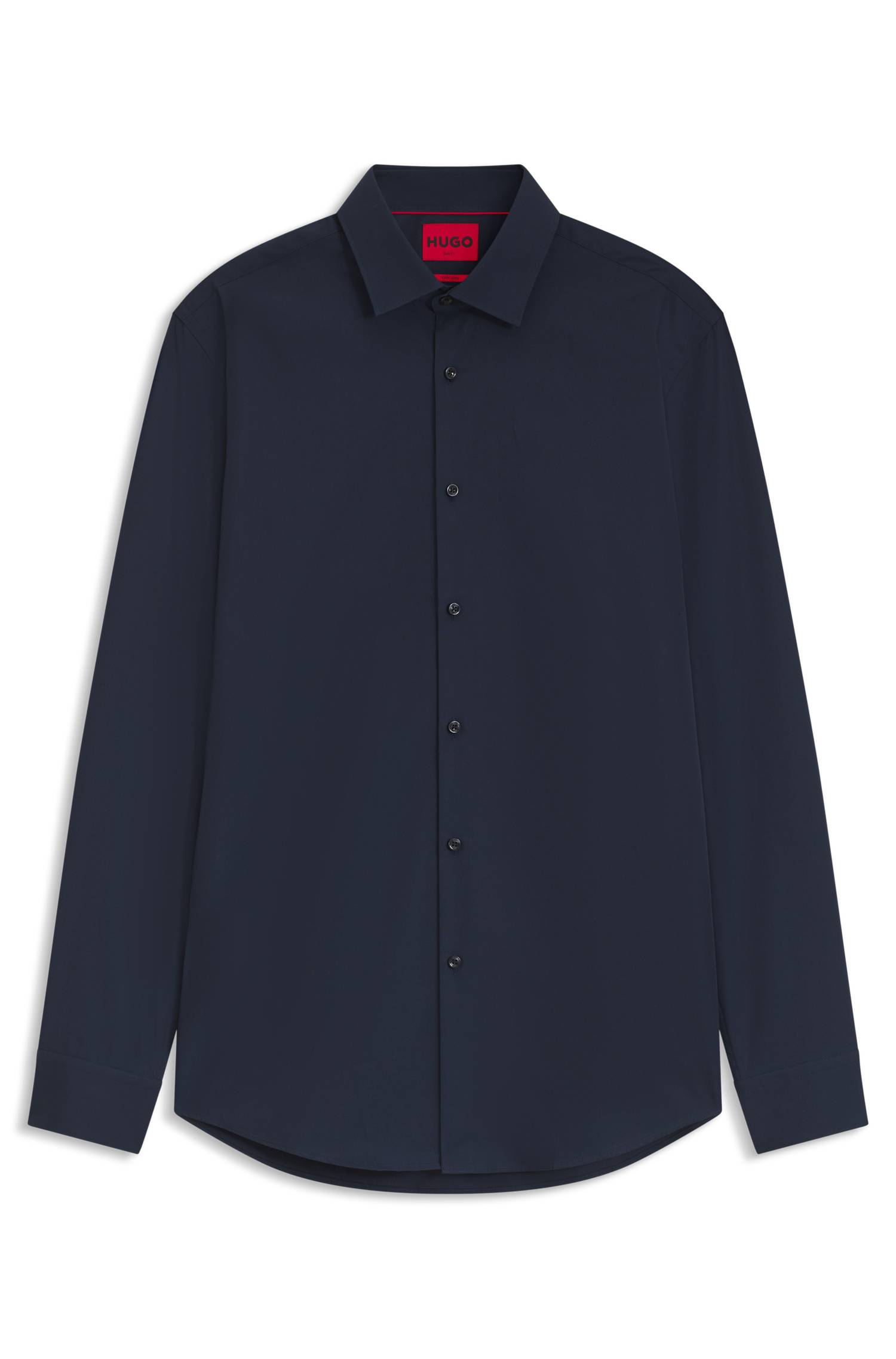 Hugo Slim-fit shirt in easy-iron cotton poplin skjortor & blusar herr – bild 4