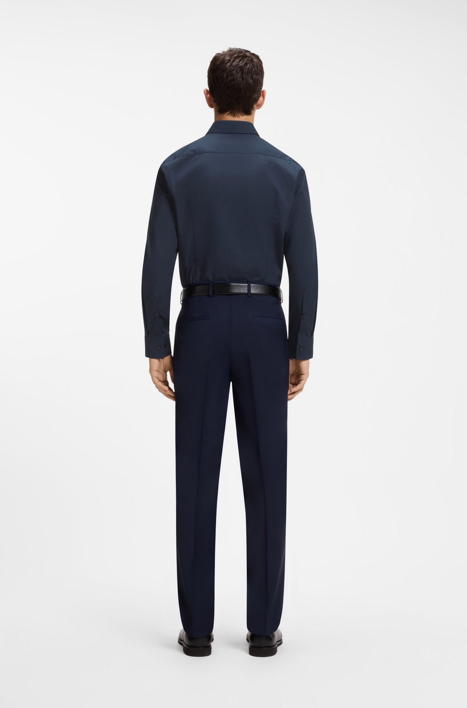 Hugo Slim-fit shirt in easy-iron cotton poplin skjortor & blusar herr – bild 3