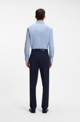 Hugo Slim-fit shirt in easy-iron cotton poplin kostymskjortor herr – bild 3